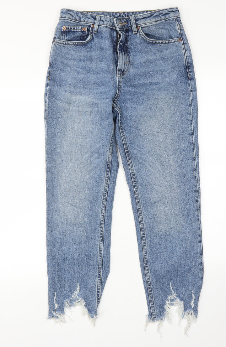 Topshop Womens Blue Straight Jeans Size 28 in L26 in