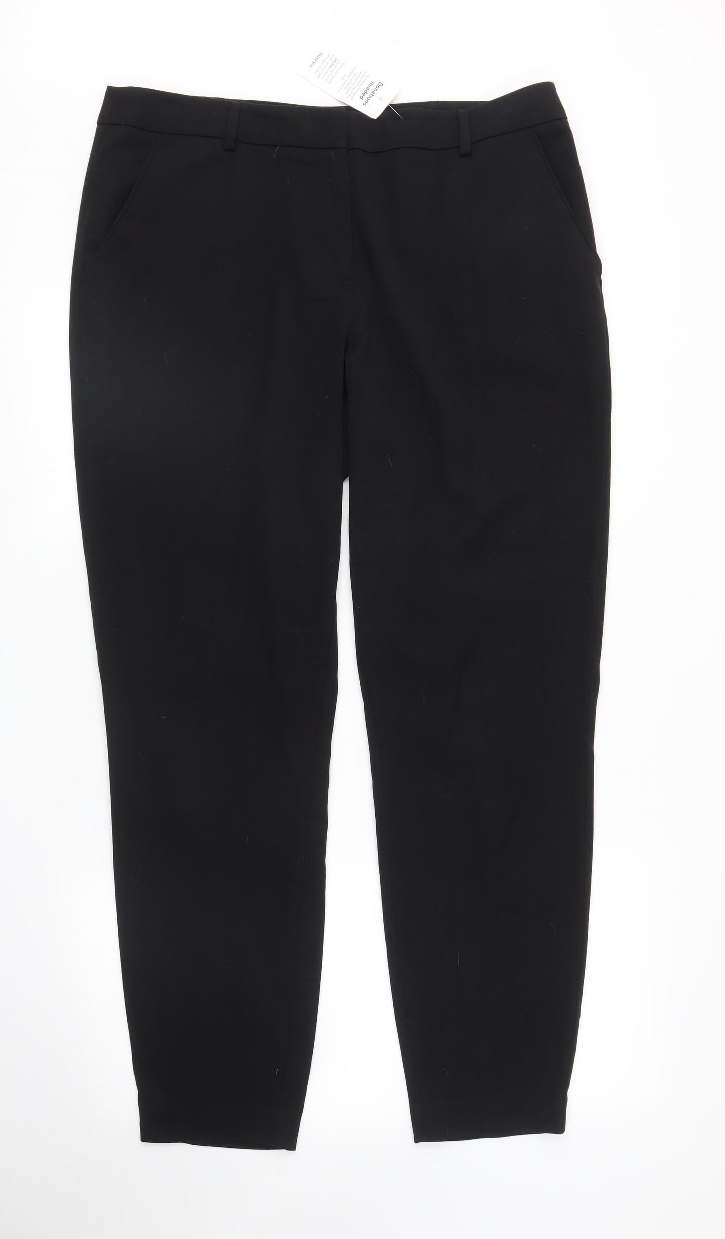 TU Womens Black   Trousers  Size 16 L29 in