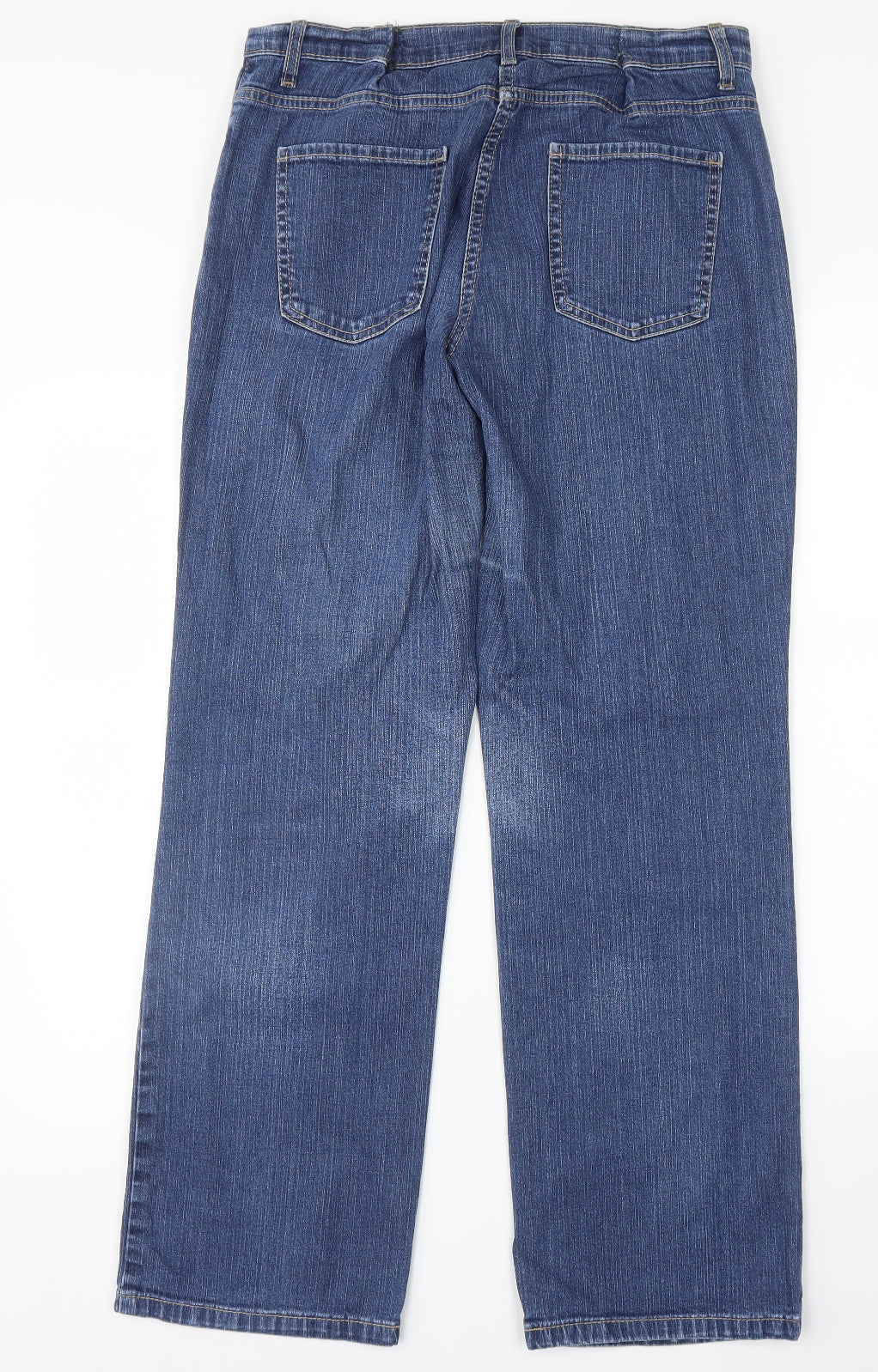 M&S Womens Blue   Straight Jeans Size 14 L30 in