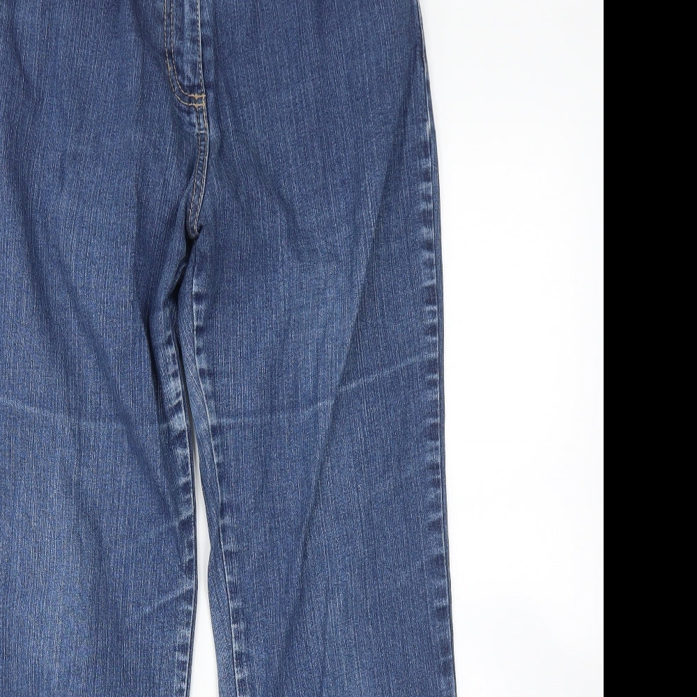 M&S Womens Blue   Straight Jeans Size 14 L30 in