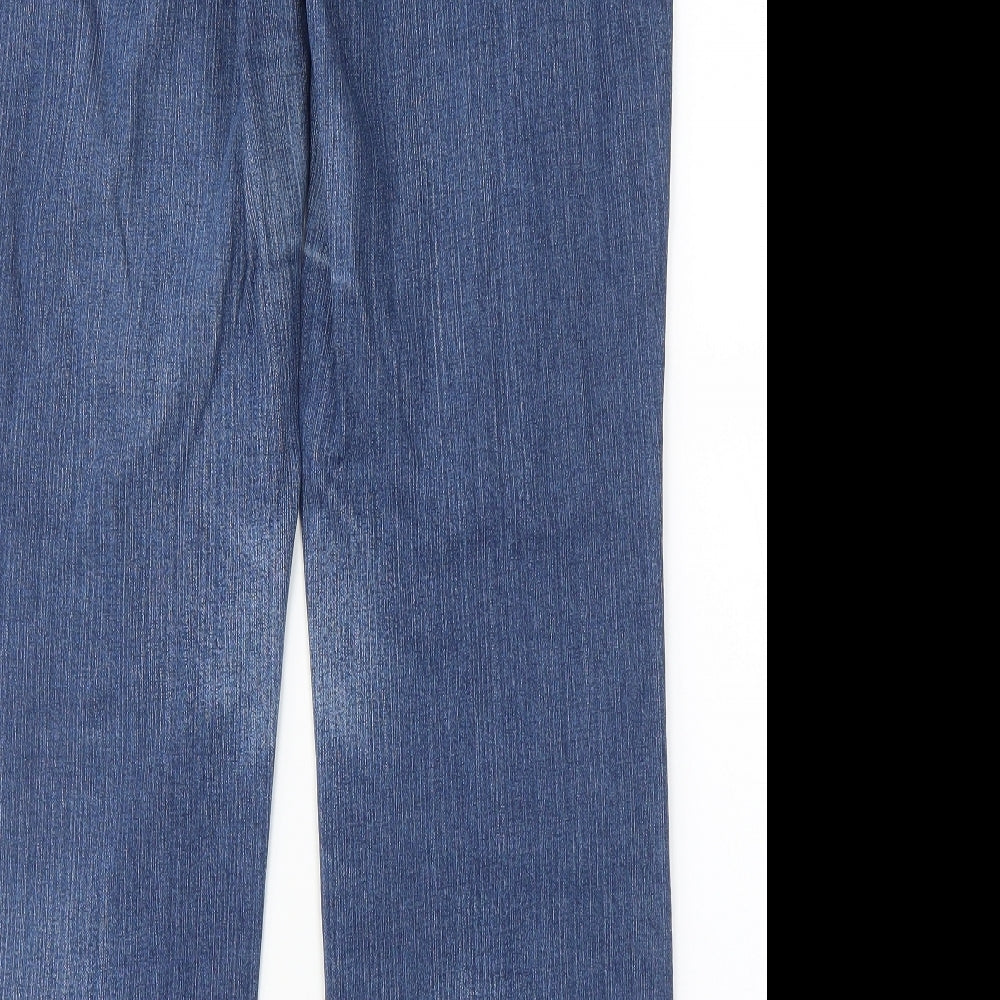 M&S Womens Blue   Straight Jeans Size 14 L30 in