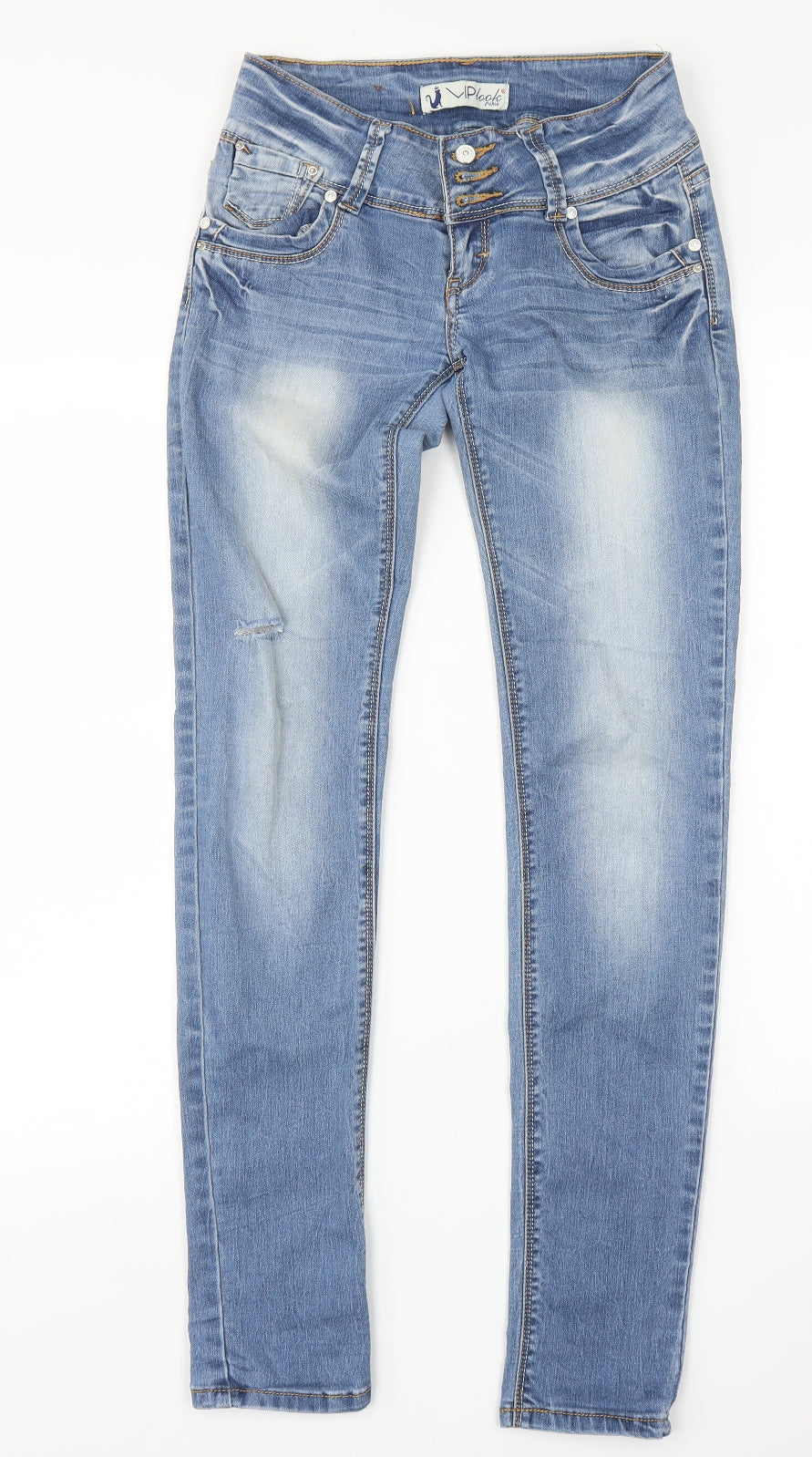 VIP look Womens Blue   Skinny Jeans Size 8 L31 in