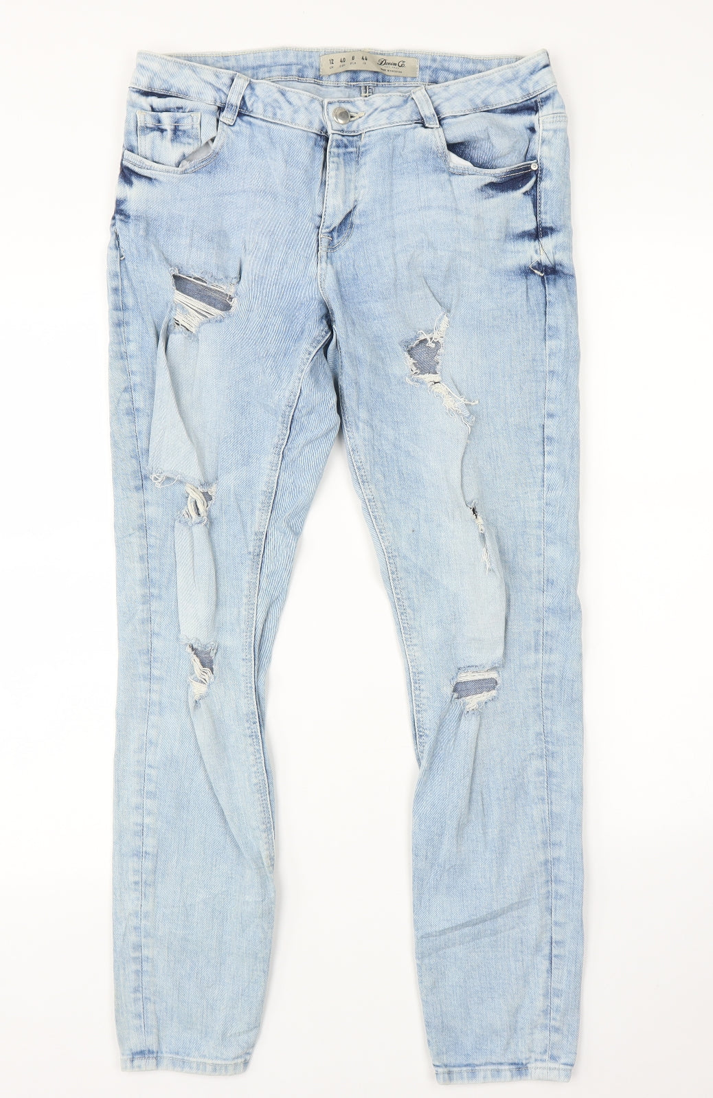 Denim Co Womens Blue   Straight Jeans Size 12 L29 in