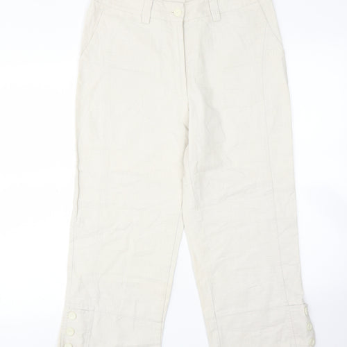 Preworn Womens Beige   Trousers  Size 12 L23 in