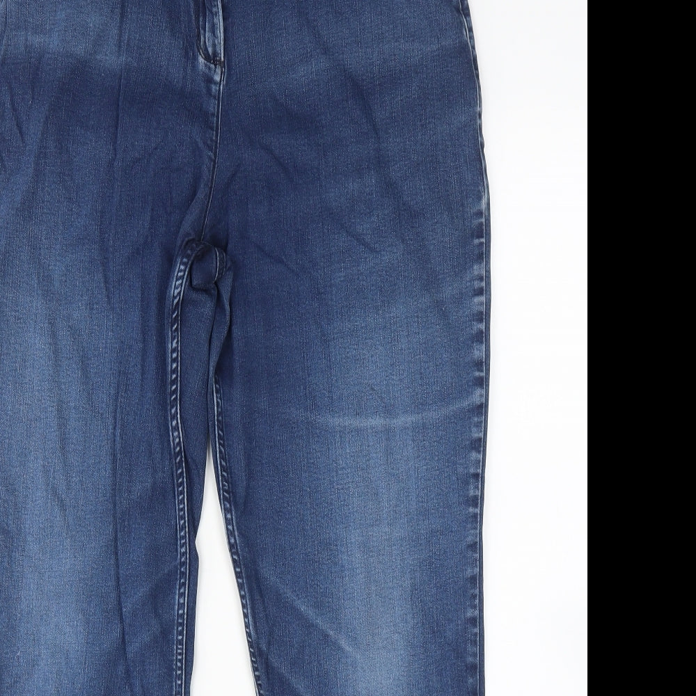 M&S Womens Blue   Straight Jeans Size 14 L28 in