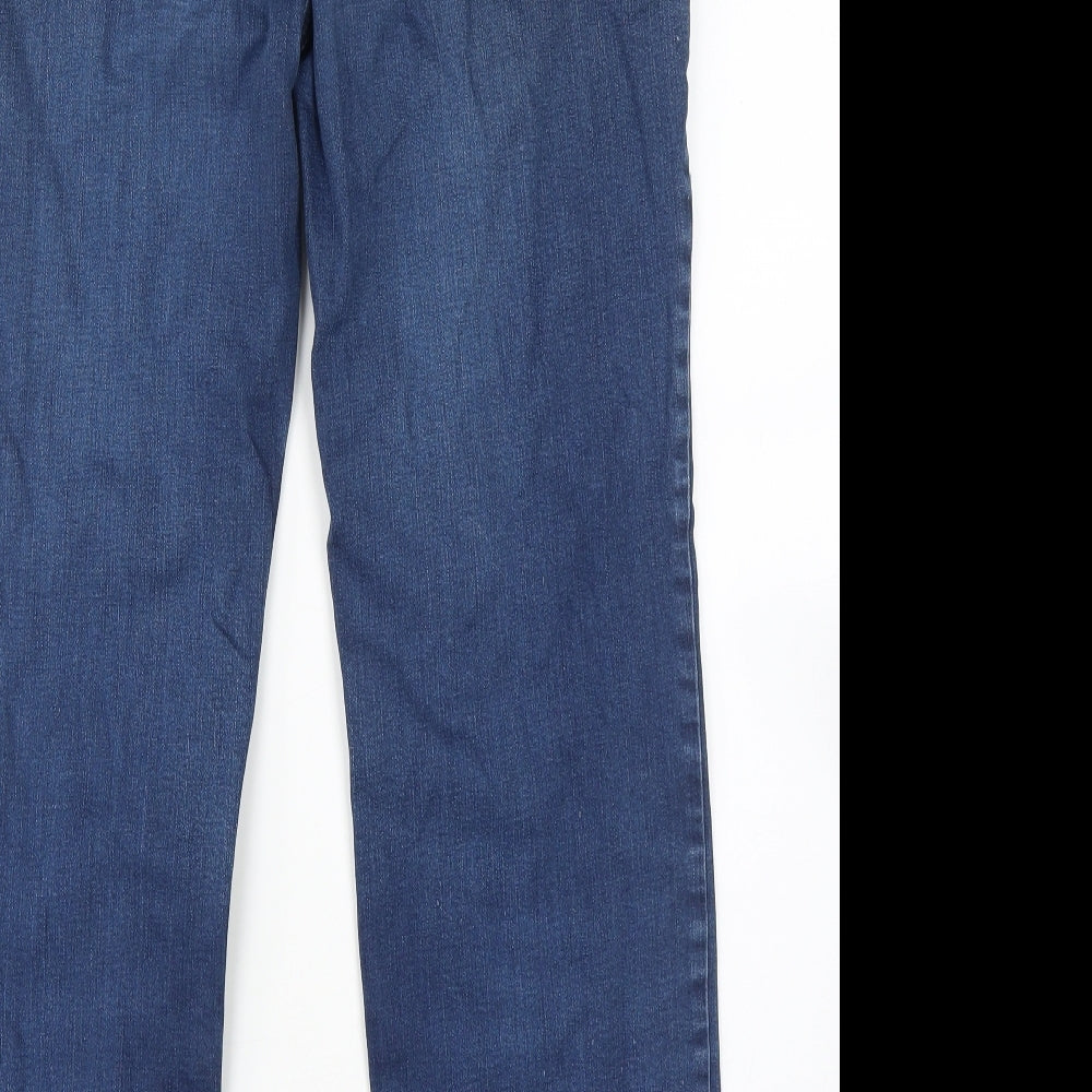 M&S Womens Blue   Straight Jeans Size 14 L28 in