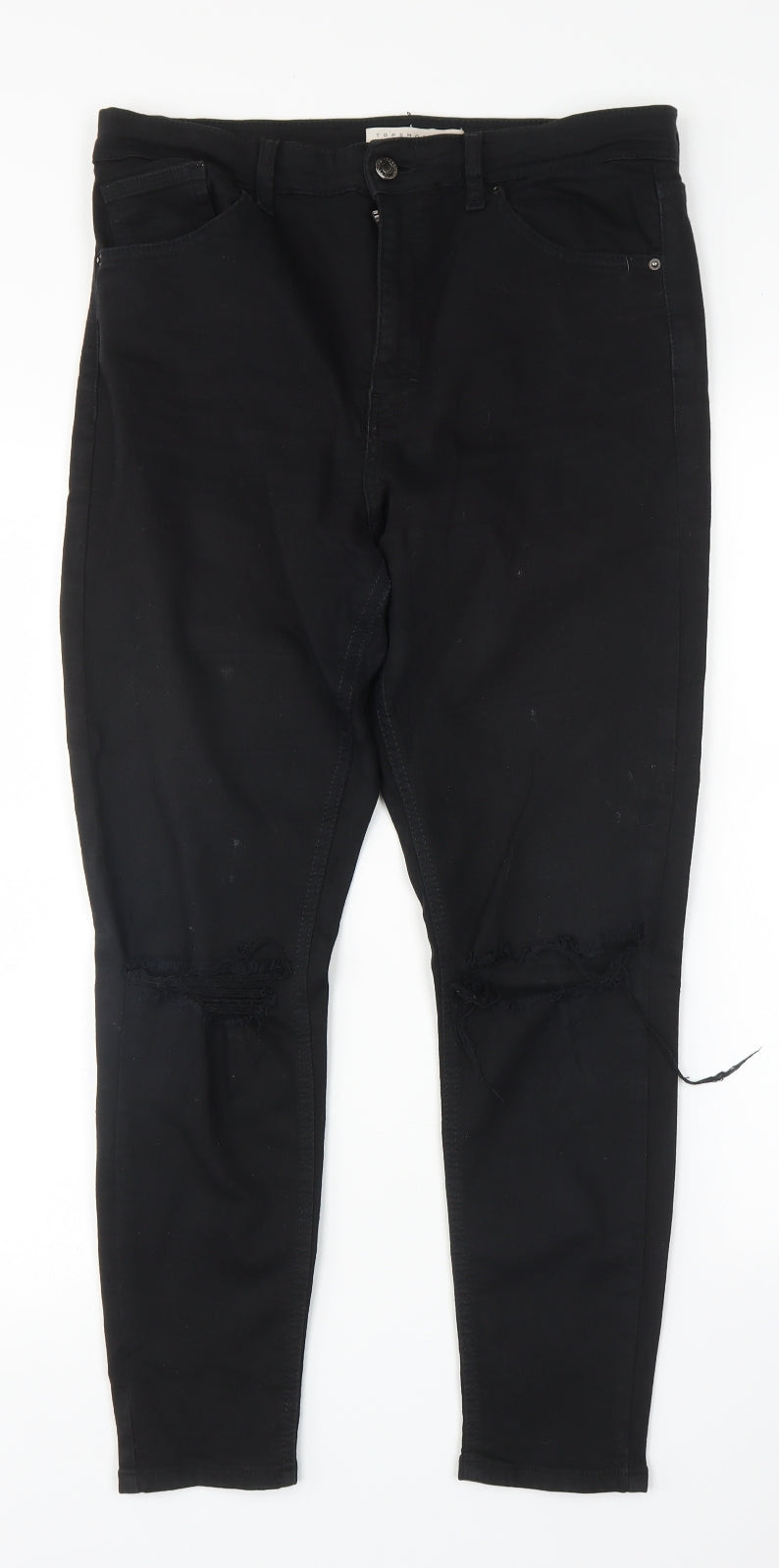 Topshop Womens Black   Skinny Jeans Size 32 in L30 in