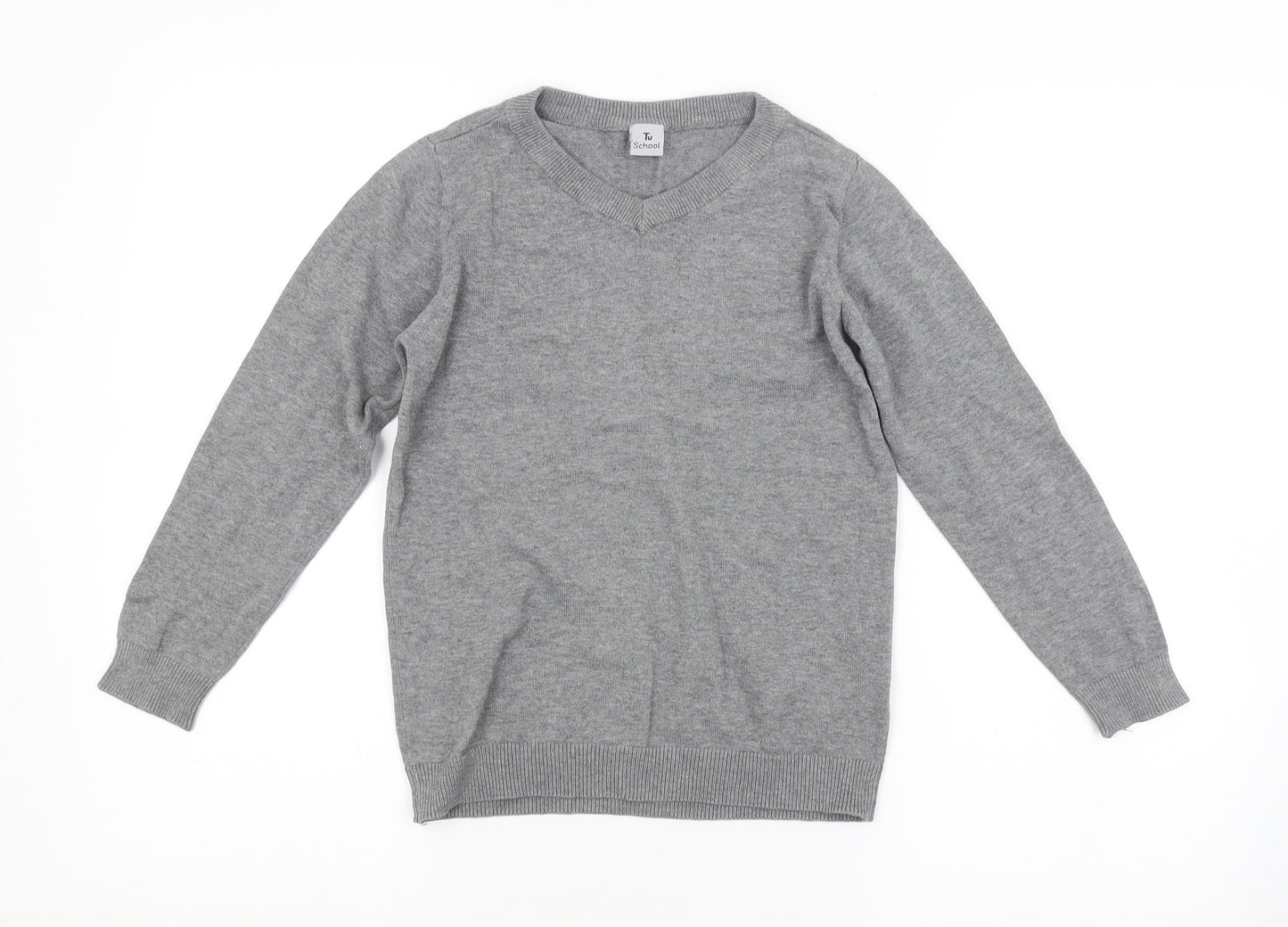 TU Boys Grey   Pullover Jumper Size 8 Years  - SCHOOL JUMPER