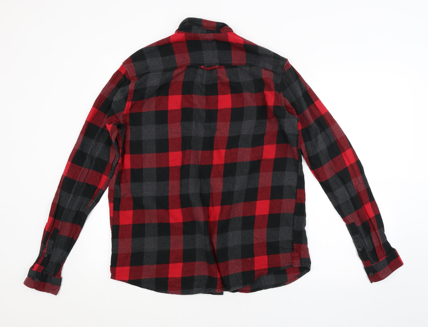 Primark Mens Red Check   Button-Up Size L