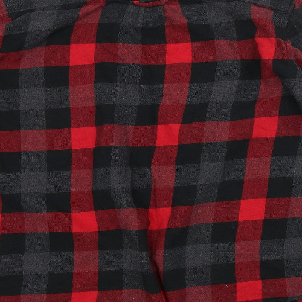 Primark Mens Red Check   Button-Up Size L