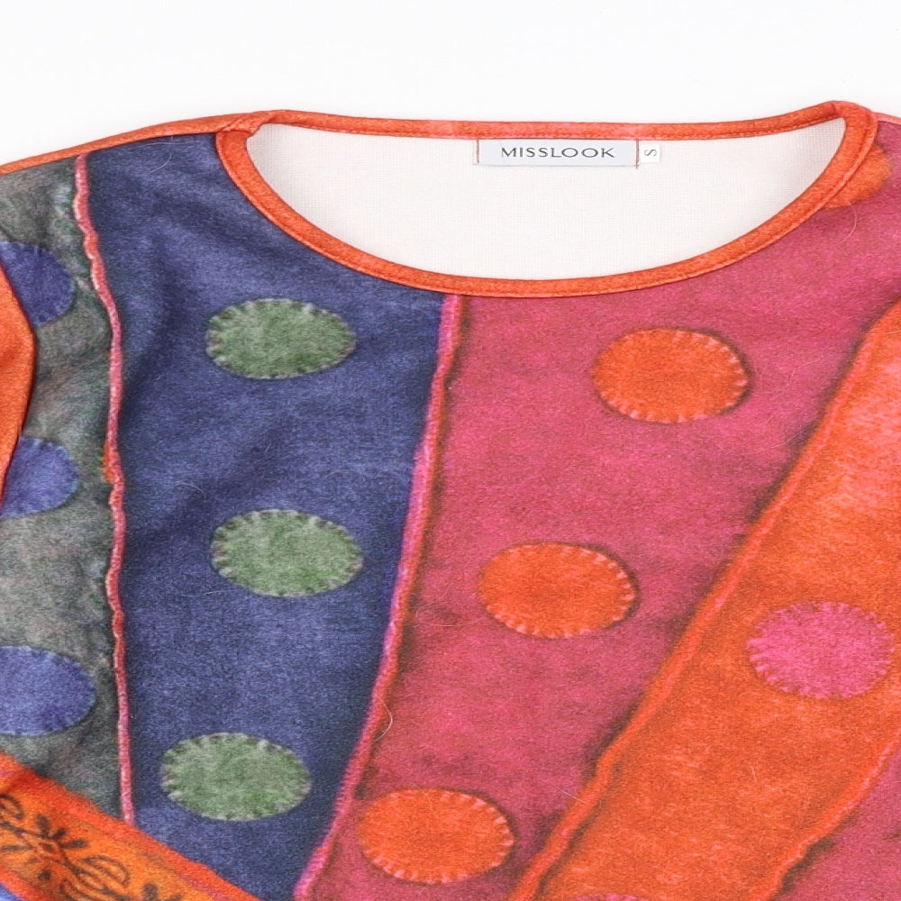 MissLook Womens Multicoloured Argyle/Diamond  Pullover Jumper Size S