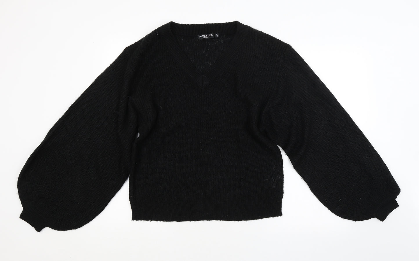 Brave Soul Womens Black   Pullover Jumper Size 16