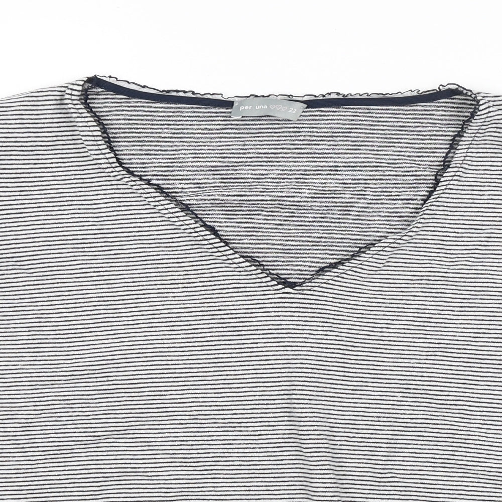 Per Una Womens Multicoloured Striped  Pullover Jumper Size 22