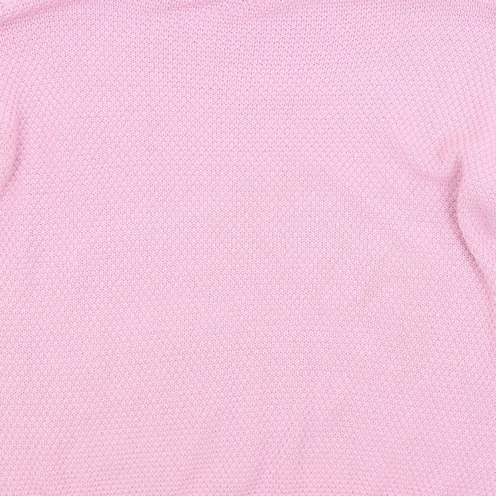 Boohoo Womens Pink Argyle/Diamond  Pullover Jumper Size L