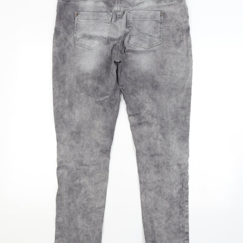 BE YOU Womens Grey   Straight Jeans Size 34 in L29 in