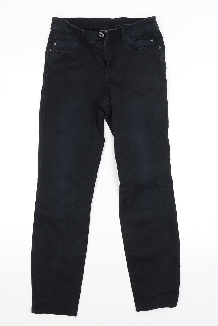 Yessica Womens Black Chino Trousers Size 8 L28 in
