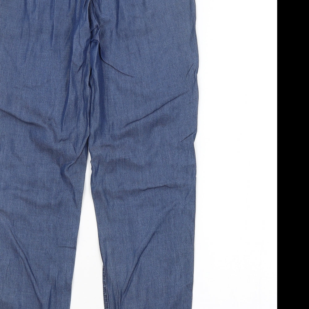 M&S Womens Blue   Jegging Trousers Size 10 L27 in