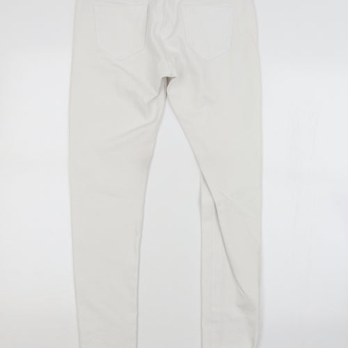 Preworn Womens White   Straight Jeans Size L L27 in