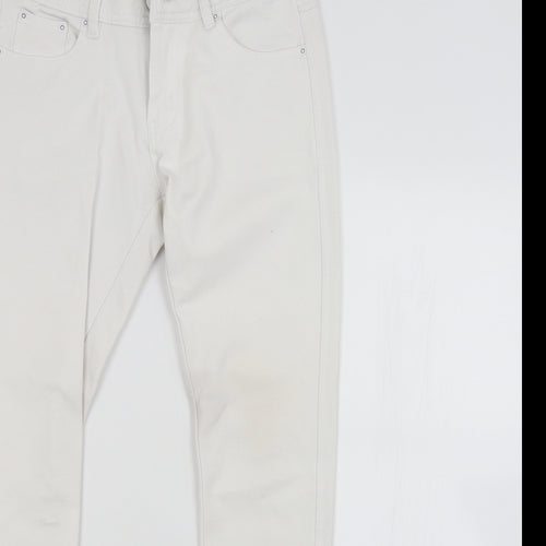 Preworn Womens White   Straight Jeans Size L L27 in