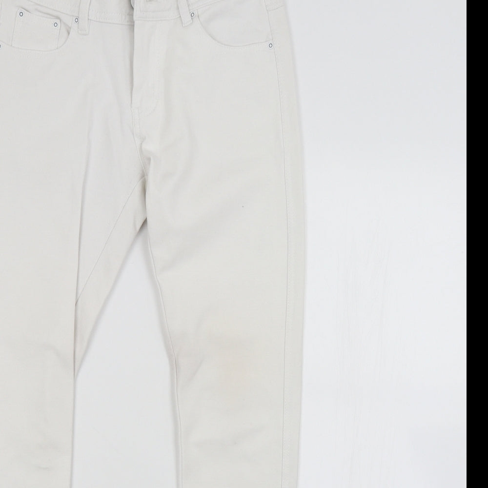 Preworn Womens White   Straight Jeans Size L L27 in