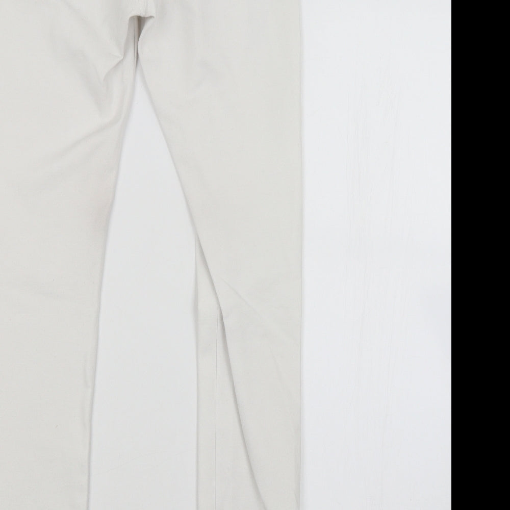 Preworn Womens White   Straight Jeans Size L L27 in
