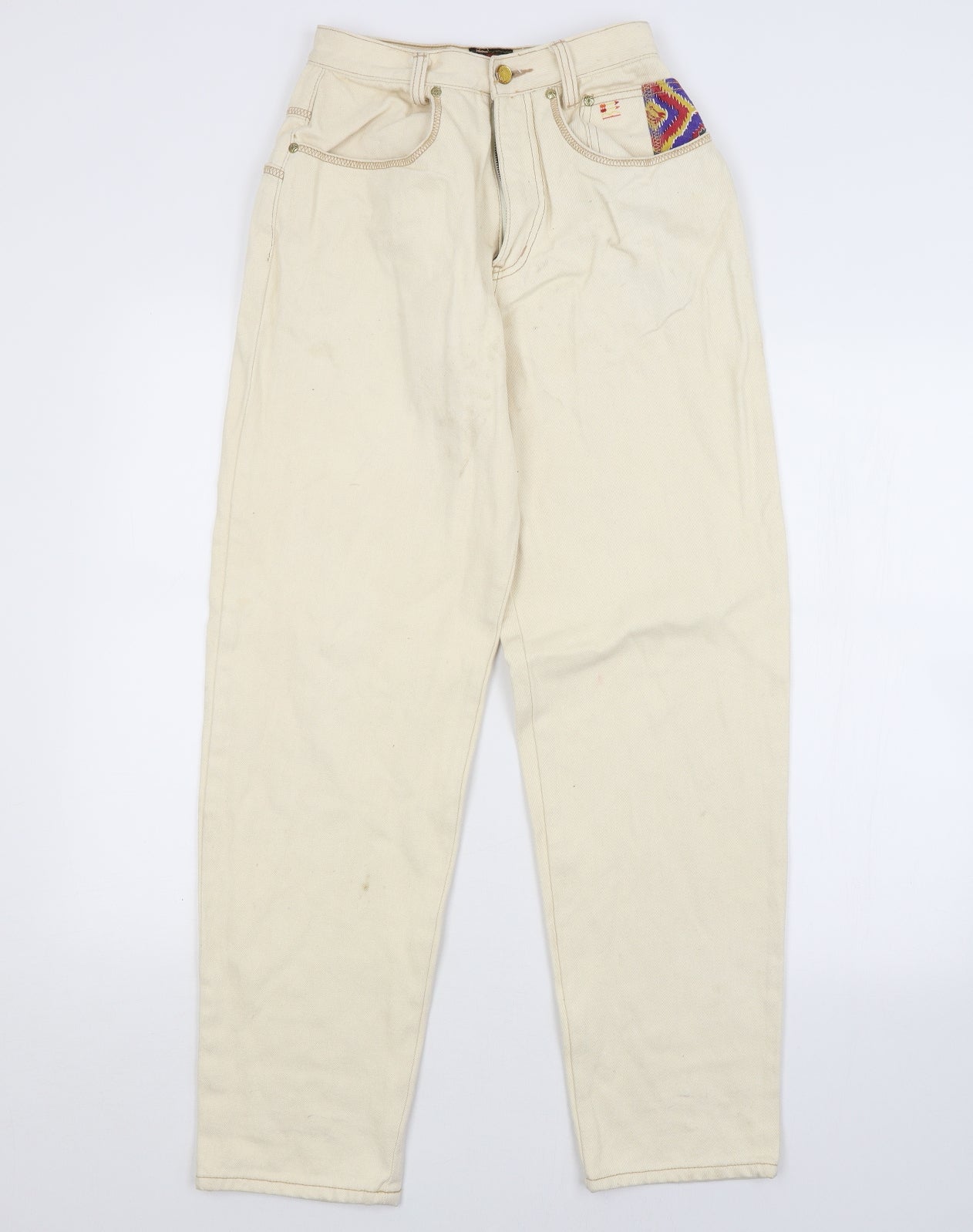 Preworn Womens Beige   Straight Jeans Size 10 L29 in
