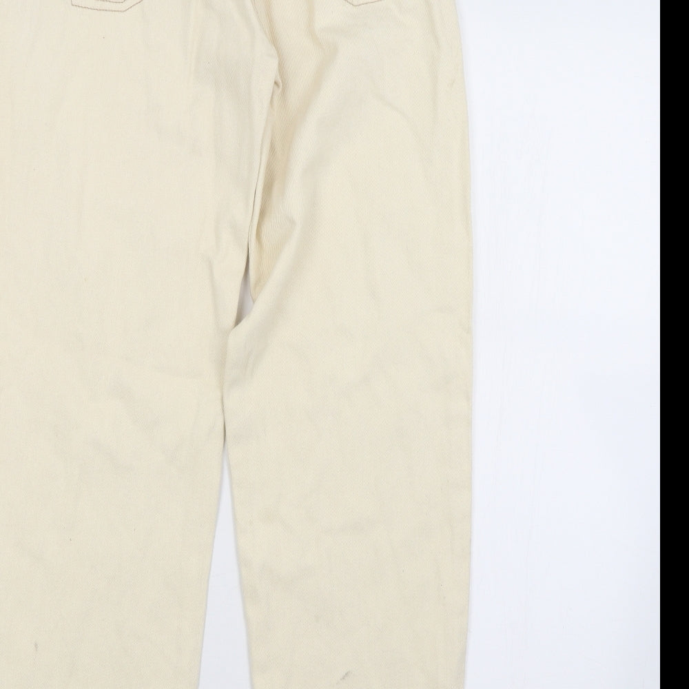 Preworn Womens Beige   Straight Jeans Size 10 L29 in