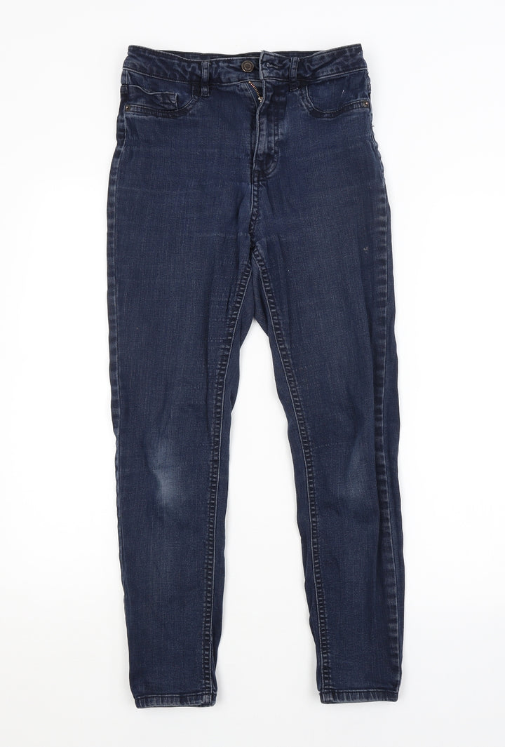 F&F Womens Blue Straight Jeans Size 8 L26 in