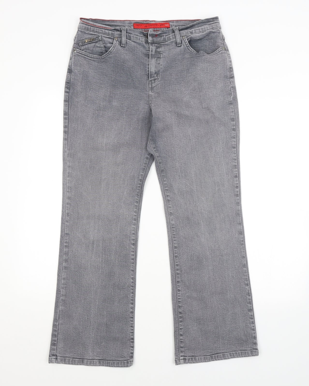 Per Una Womens Grey   Bootcut Jeans Size 14 L28 in