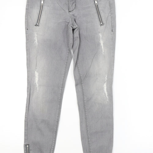 Preworn Womens Grey   Skinny Jeans Size 26 in L26 in
