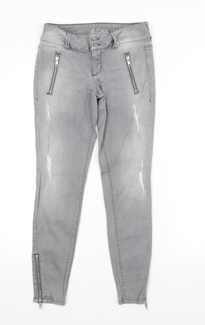 Preworn Womens Grey Skinny Jeans Size 26 in L26 in