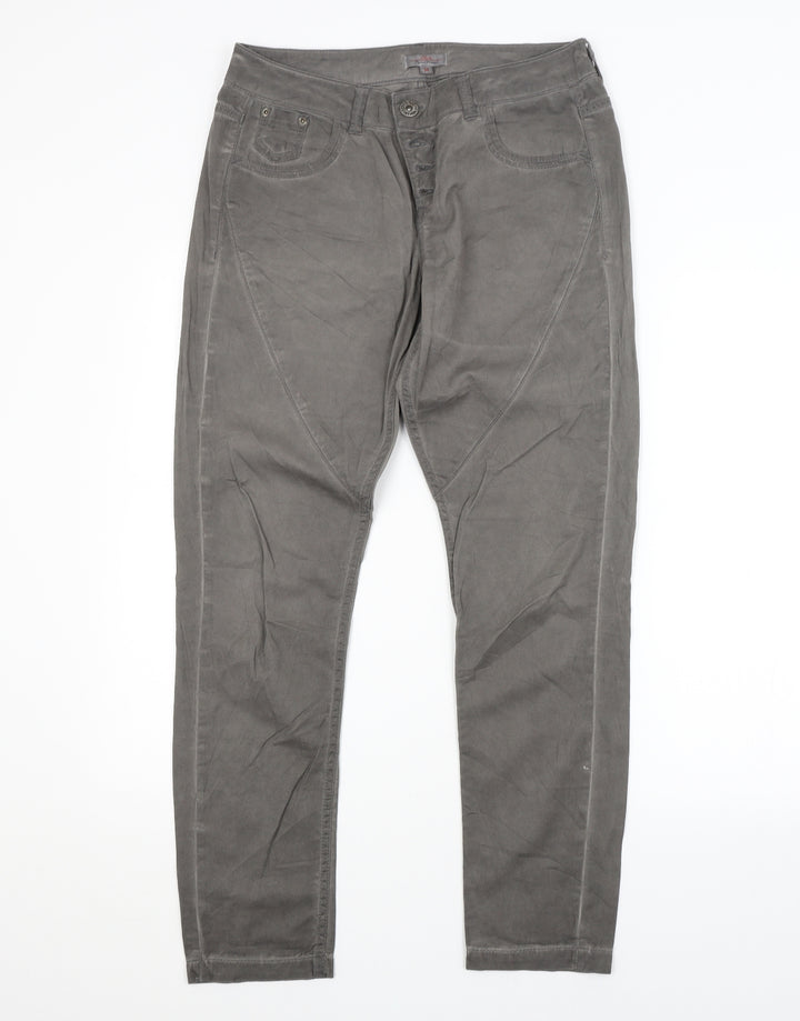Preworn Womens Grey Straight Jeans Size 6 L29 in