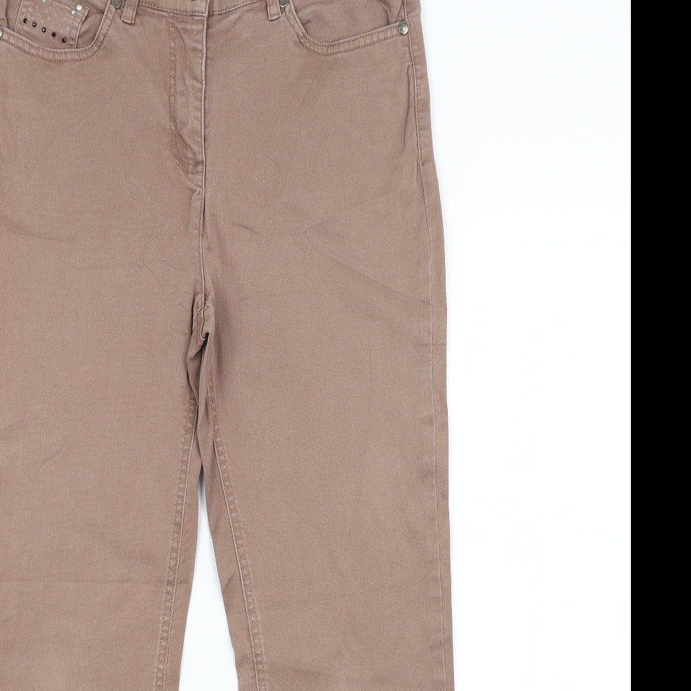 PAOLA Womens Brown   Straight Jeans  L25 in