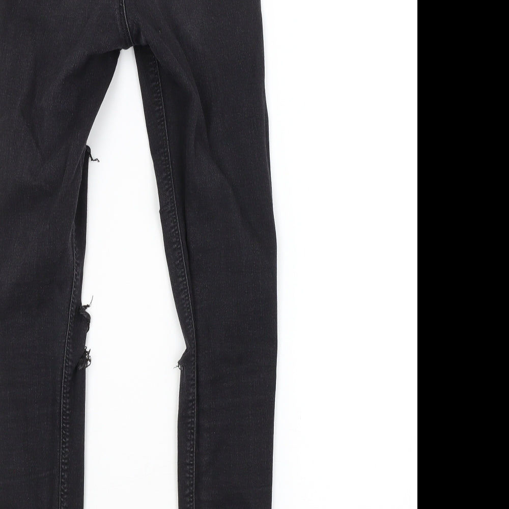 Topshop Womens Grey   Skinny Jeans Size 28 in L32 in