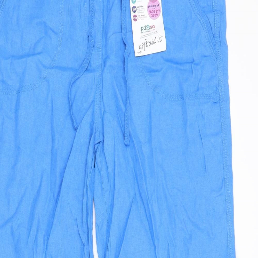 M&S Womens Blue   Trousers  Size 14 L31 in