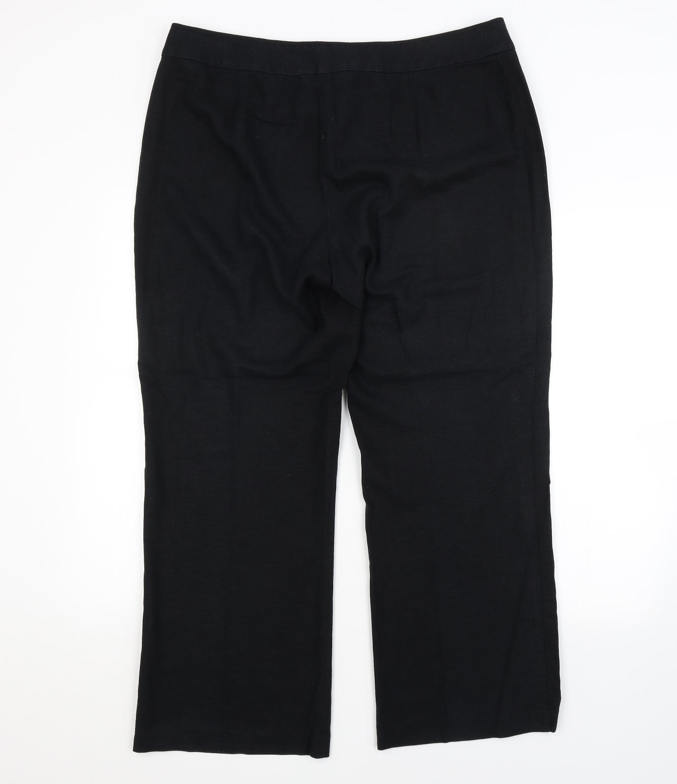 M&S Womens Black   Trousers  Size 18 L28 in