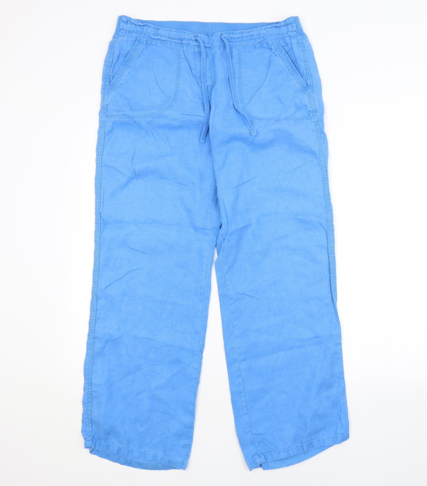 M&S Womens Blue   Trousers  Size 14 L29 in