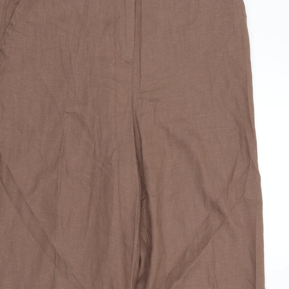 M&S Womens Brown   Trousers  Size 10 L29 in