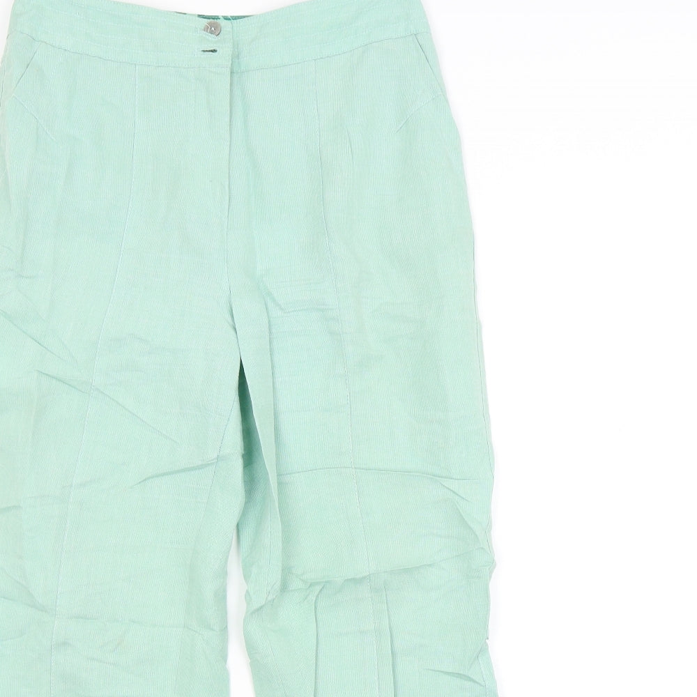 Per Una Womens Green   Trousers  Size 12 L26 in