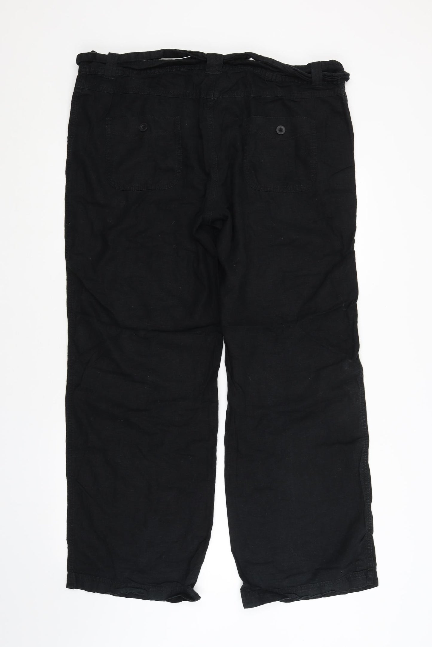 M&S Womens Black   Trousers  Size 18 L29 in