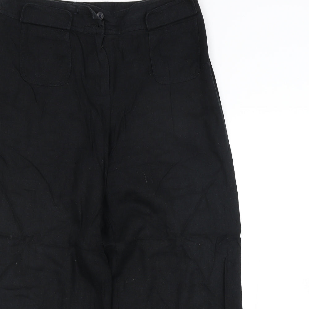 M&S Womens Black   Trousers  Size 14 L26 in