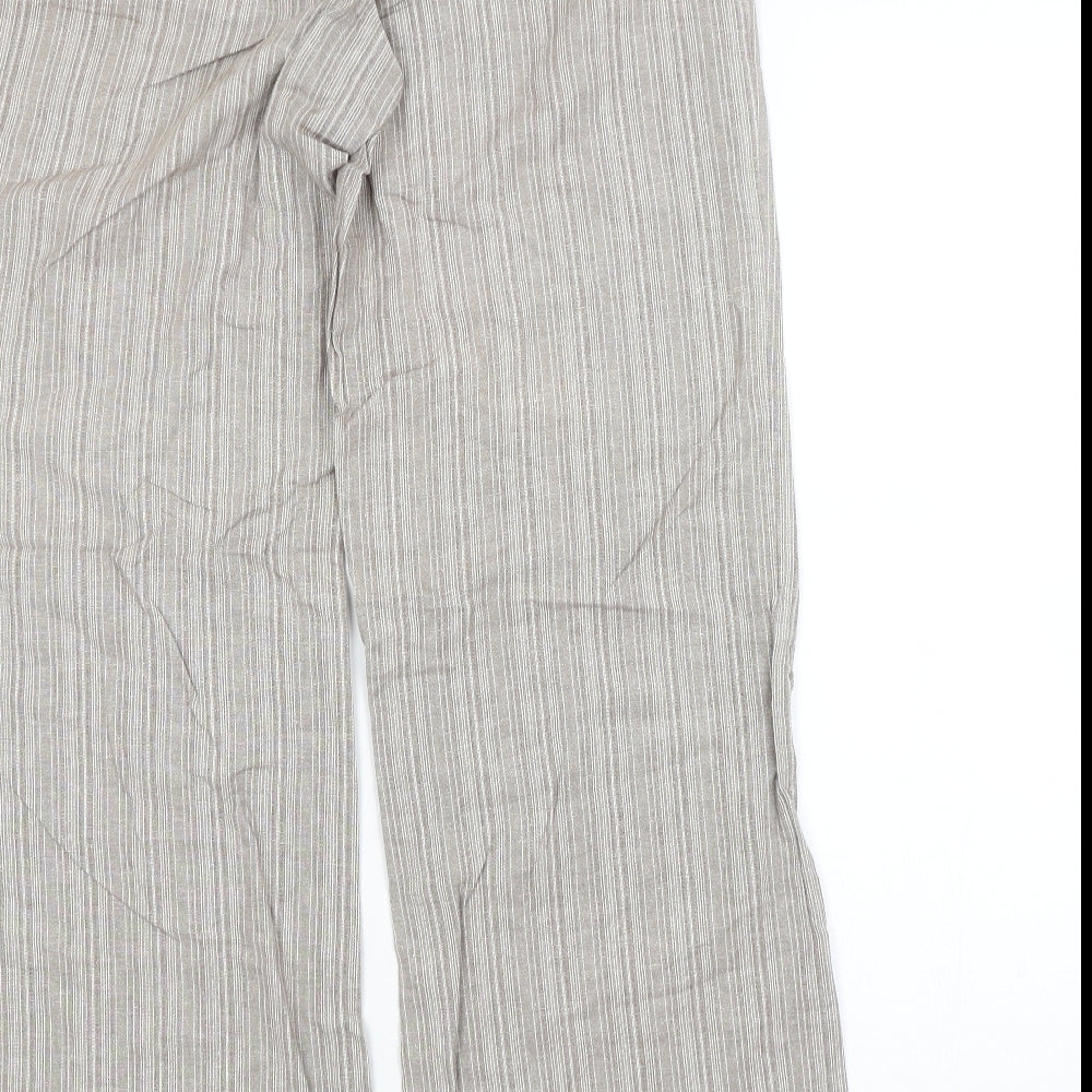 RESERVED Womens Grey Striped  Trousers  Size 12 L30 in