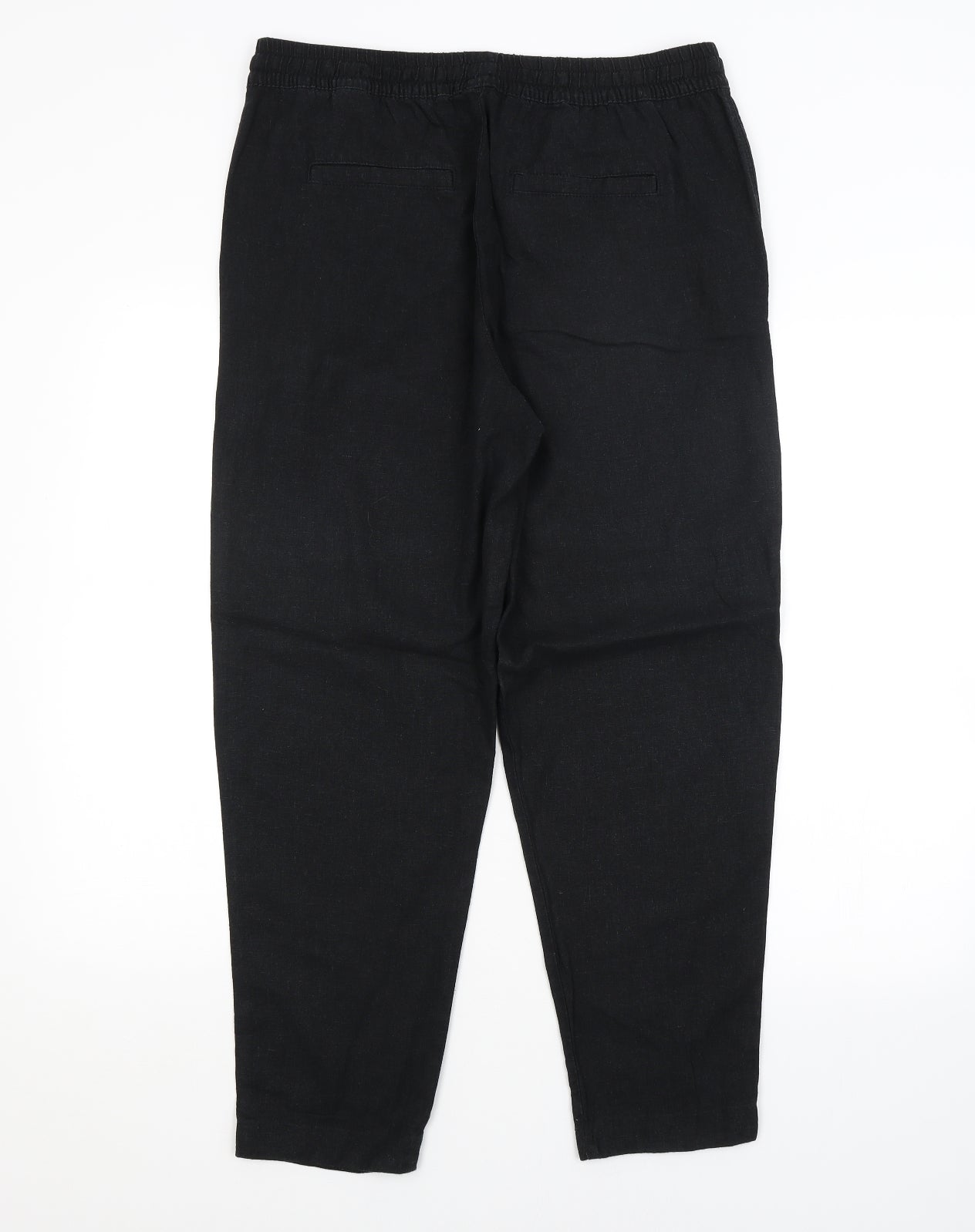 M&S Womens Black   Trousers  Size 12 L26 in