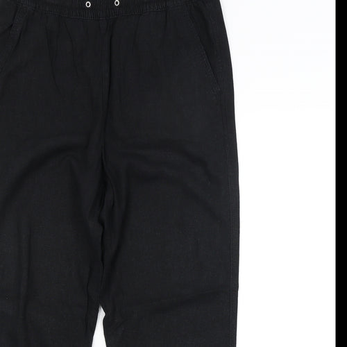 M&S Womens Black   Trousers  Size 12 L26 in