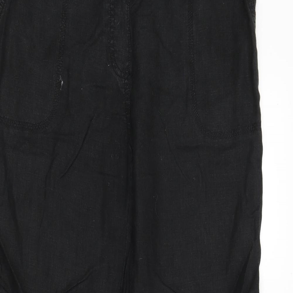 M&S Womens Black   Trousers  Size 16 L28 in