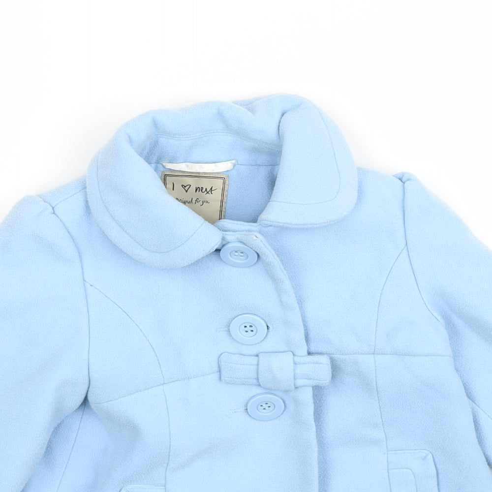 NEXT Girls Blue   Pea Coat Coat Size 2-3 Years