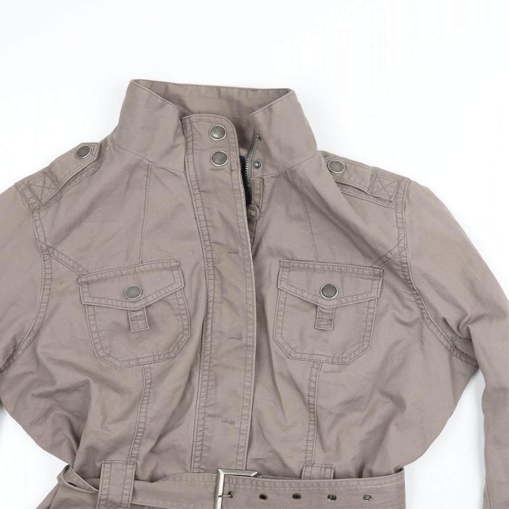 Debenhams Womens Brown   Jacket Coat Size 12  - Taupe colour
