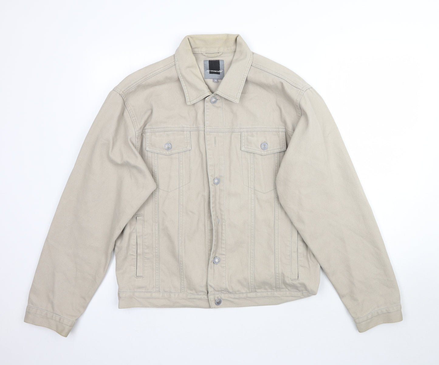 Armando Mens Beige  Corduroy Jacket  Size M