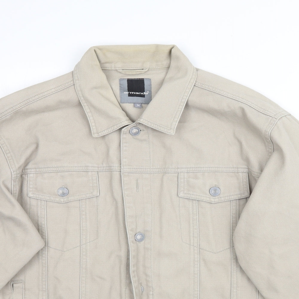 Armando Mens Beige  Corduroy Jacket  Size M