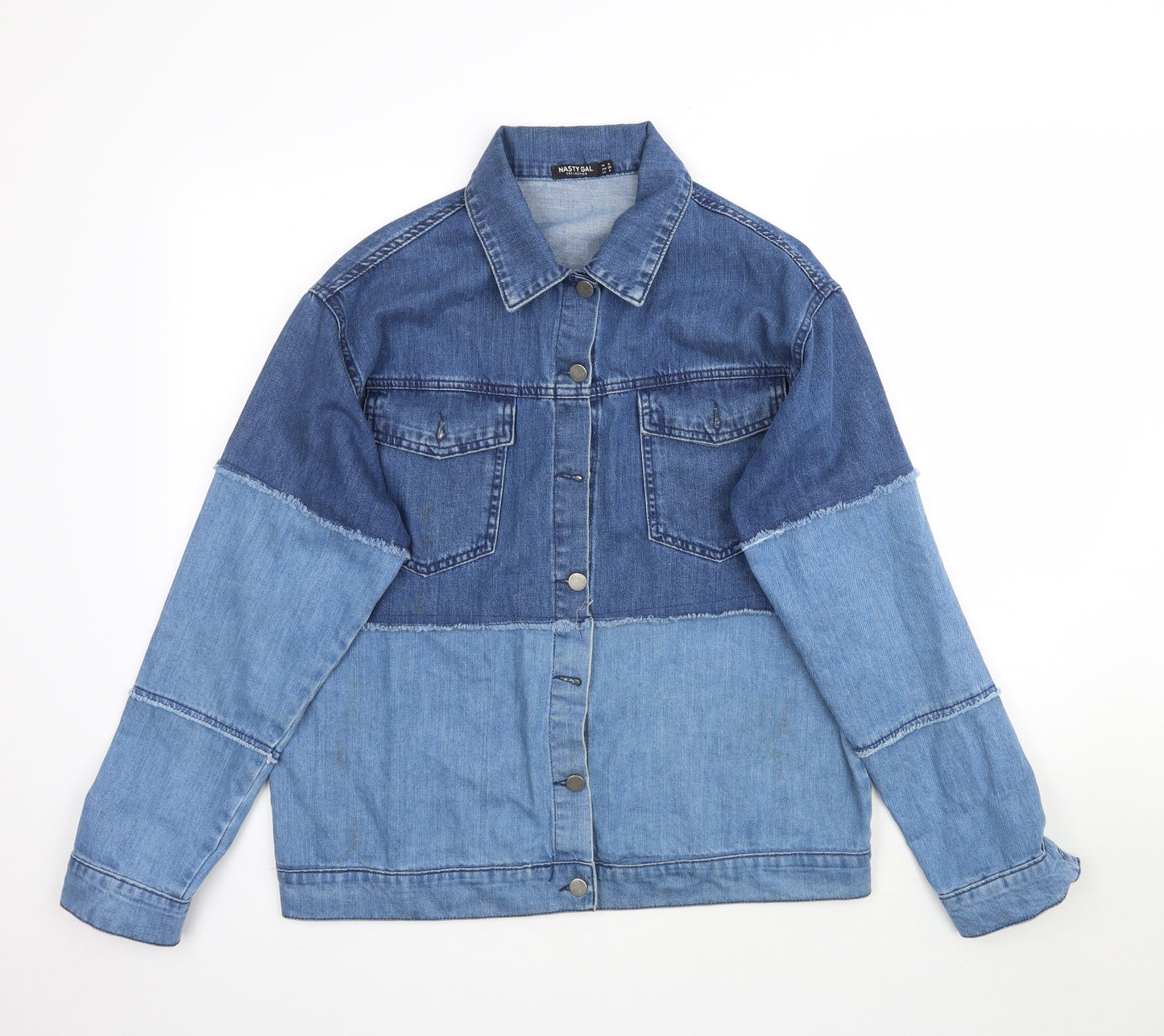 Nasty Gal Womens Blue   Jacket  Size 8  - Two tone Oversized